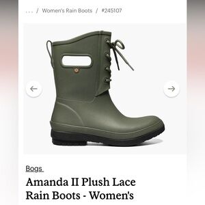 Women's Green Rain Boots